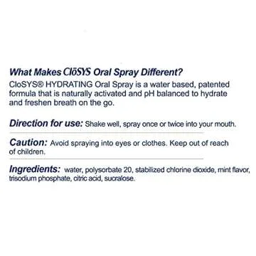 CloSYS Oral Breath Spray, 0.31 Ounce (3 Count), Mint, Sugar Free, pH Balanced, Fights Bad Breath