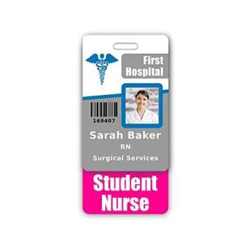 Stylish Student Nurse Badge Holder with Conversion Charts