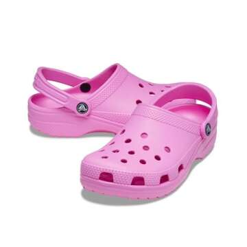 Crocs Unisex-Adult Classic Clogs (Best Sellers), Taffy Pink, 6 Men/8 Women