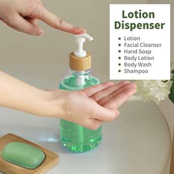 Fixwal Elegant Bamboo Bathroom Accessories Set of 6