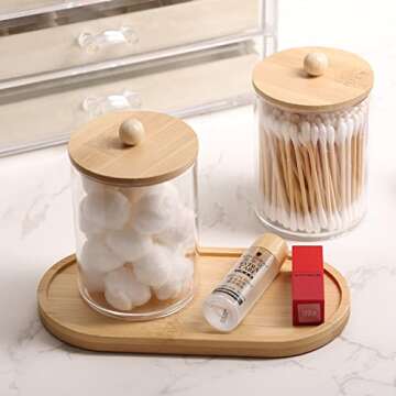 Fixwal Elegant Bamboo Bathroom Accessories Set of 6