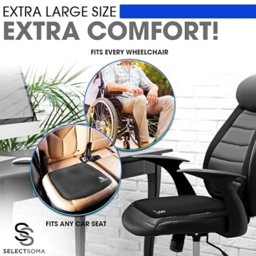 SelectSoma Large Gel Cushion for Pain Relief and Comfort