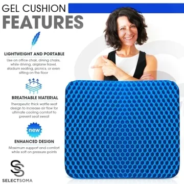 SelectSoma Large Gel Cushion for Pain Relief and Comfort