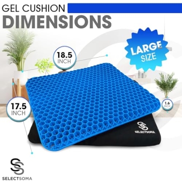 SelectSoma Large Gel Cushion for Pain Relief and Comfort