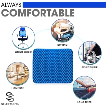 SelectSoma Large Gel Cushion for Pain Relief and Comfort