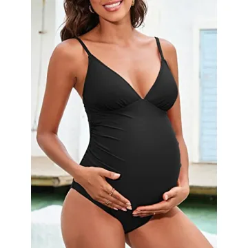 CUPSHE Maternity Swimsuit Stylish Comfortable Pregnancy Swimwear