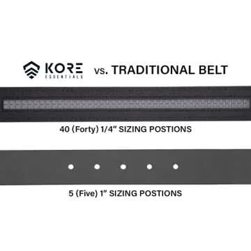 KORE Tactical Gun Belt | X7 Buckle & Black Reinforced Tactical Belt (Fits 24" to 54")