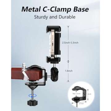 Guitar Head Phone Holder Mount - 360° Rotating Accessory for Musicians