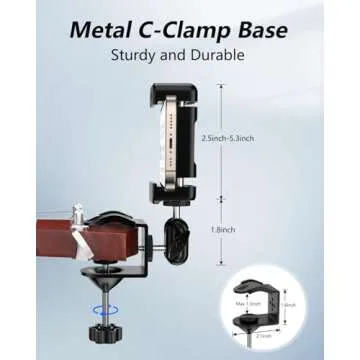 Guitar Head Phone Holder Mount - 360° Rotating Accessory for Musicians