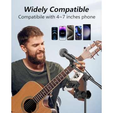 Guitar Head Phone Holder Mount for Easy Video Recording
