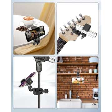 Guitar Head Phone Holder Mount for Easy Video Recording