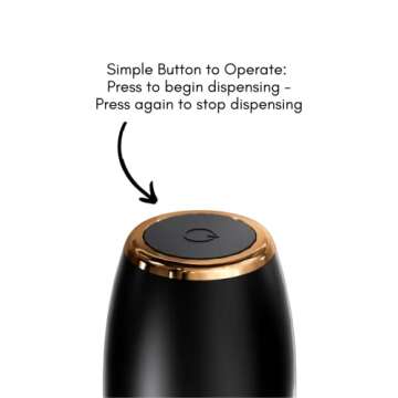 Sip & Shimmer Electric Wine Aerator, Modern Aerator, Electric Wine Dispenser, Black & Gold Wine Pourer, Automatic Wine Pump, Re-chargeable, Wine Gift, Christmas Gift for Her, Dad Christmas