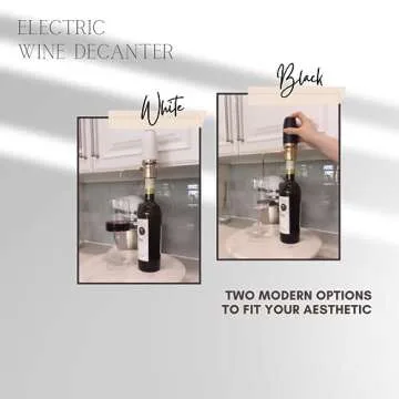 Sip & Shimmer Electric Wine Aerator, Modern Aerator, Electric Wine Dispenser, Black & Gold Wine Pourer, Automatic Wine Pump, Re-chargeable, Wine Gift, Christmas Gift for Her, Dad Christmas