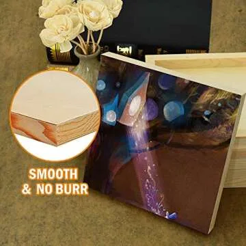 YoleShy 8'' x 8'' Wood Painting Panels for Art & Craft