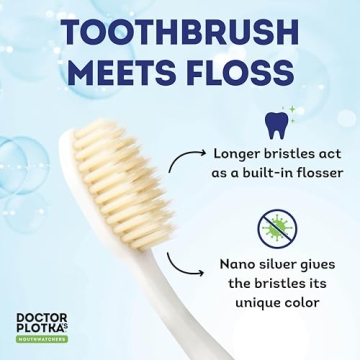 Dr Plotka’s Flossing Toothbrush for Sensitive Teeth 4 Pack