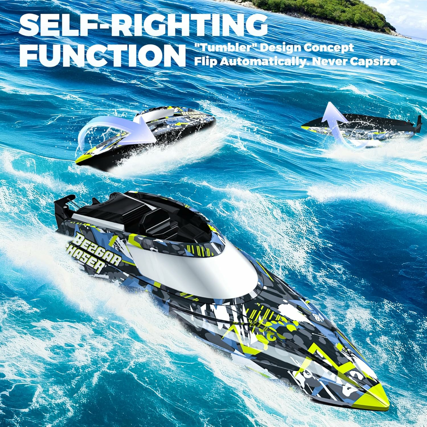 BEZGAR TX123 Fast RC Boat Perfect for Kids