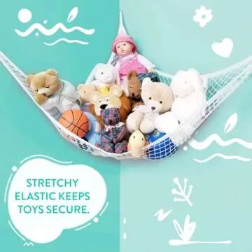 Prince Lionheart Jumbo Toy Hammock - Space-Saving Toy Storage