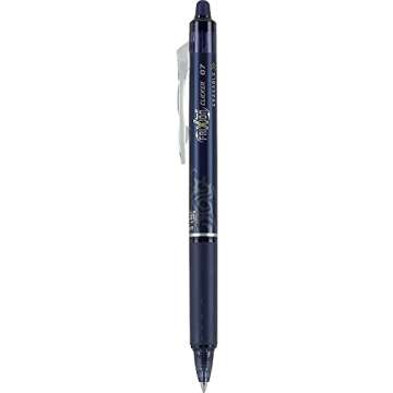 PILOT FriXion Clicker Erasable, Refillable & Retractable Gel Ink Pens, Fine Point, Navy Blue Ink, 3-Pack (31468)