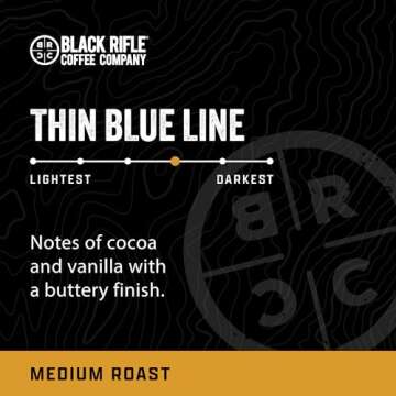 Black Rifle Coffee Company Thin Blue Line (Medium Roast) Whole Bean Coffee, 12 Ounce Bag of Coffee B...