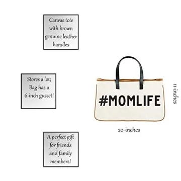 Ciao Tote Bag - Stylish Canvas with Leather Handles