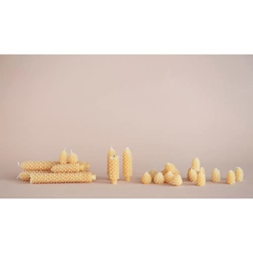 Pinecone Shaped Taper Candles Set For Fall Decor