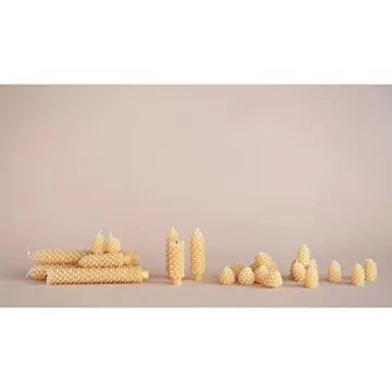 Pinecone Shaped Taper Candles Set For Fall Decor