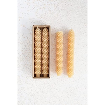 Pinecone Shaped Taper Candles Set For Fall Decor