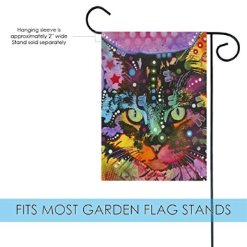 Toland Neon Cat Garden Flag 12.5" x 18" Double Sided