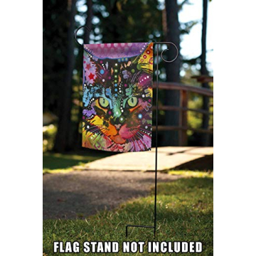 Toland Neon Cat Garden Flag 12.5" x 18" Double Sided