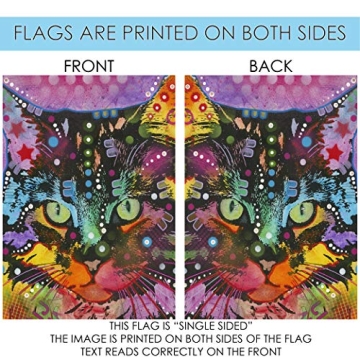 Toland Neon Cat Garden Flag 12.5" x 18" Double Sided