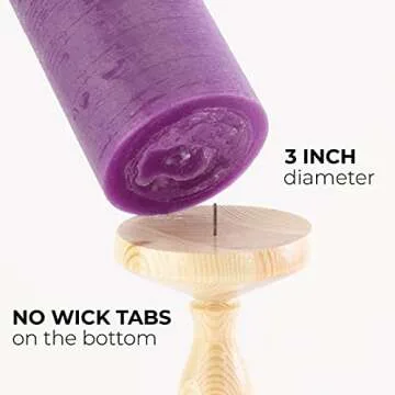 CANDWAX Advent Pillar Candles Set - Elegant and Dripless