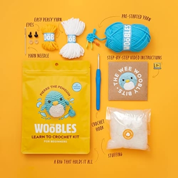 The Woobles Beginners Crochet Kit with Easy Peasy Yarn