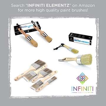 Professional Chalk and Wax Paint Brush 3PC Set!!!! Large DIY Painting and Waxing Tool | Smooth, Natural Bristles | Folk Art, Home Décor, Wood Projects, Furniture, Stencils | Reusable (Small 3pc)