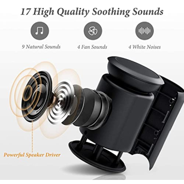 BUFFBEE Sound Machine for Sleep | 17 Sounds & Night Light