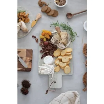 Sage Marble Cheese and Cutting Board with Leather Tie