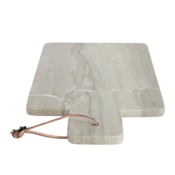 Sage Marble Cheese and Cutting Board with Leather Tie
