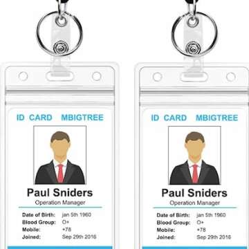 Durable ID Badge Holders for Work & Events