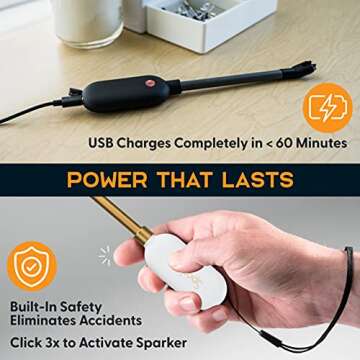 Power Practical Candle Lighter USB Rechargeable Flameless