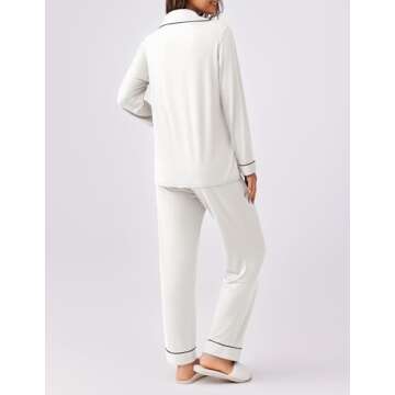 Ekouaer Womens Pajamas Set Soft Sleepwear Tops and Pants