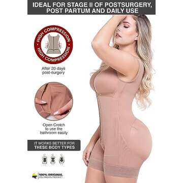 Sonryse - Faja Colombianas Post Surgery Compression Garment Stage 2 Reductoras y Moldeadoras