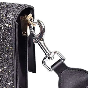 CLOUDMUSIC Crossbody Handbag Strap With Silver Clips
