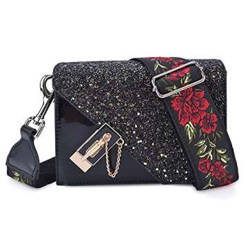 CLOUDMUSIC Crossbody Handbag Strap With Silver Clips