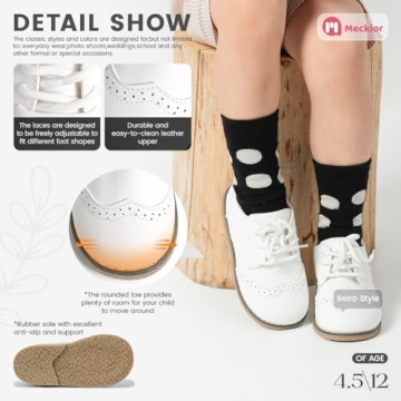 Meckior Toddler Dress Shoes Soft & Stylish - Ideal for Occasions