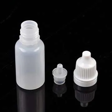 Jespeker 50 PCS No-Leak Squeezable 10ml Dropper Bottles