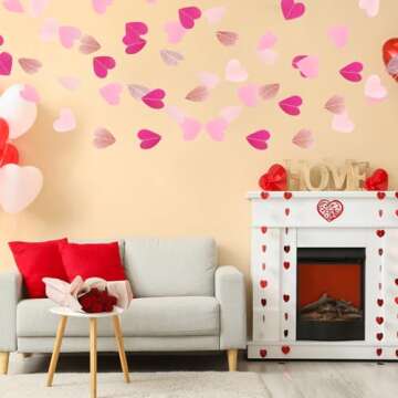 PheiLa Heart Streamers for Valentine's Day Party Decorations