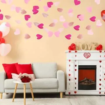 PheiLa Heart Streamers for Valentine's Day Party Decorations