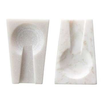 Creative Co-Op White Marble Rest Spoon