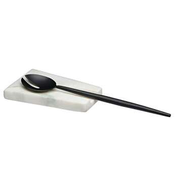 Creative Co-Op White Marble Rest Spoon