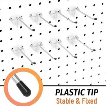 HUHOLE 50PC Pegboard Hooks for Efficient Garage Organization