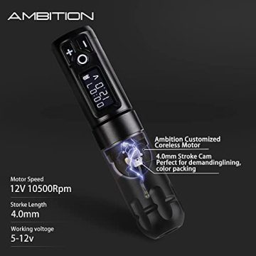 Ambition Soldier Wireless Tattoo Pen Coreless Motor 2400mAh